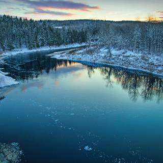 Christmas winter landscape wallpaper