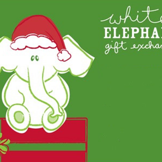 Christmas elephant wallpaper