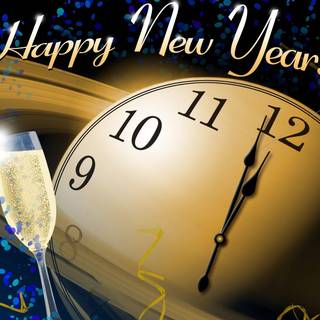 Clock Happy New Year wallpaper