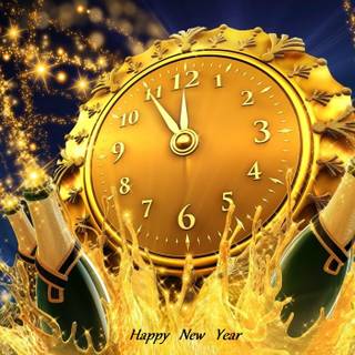 Clock Happy New Year wallpaper