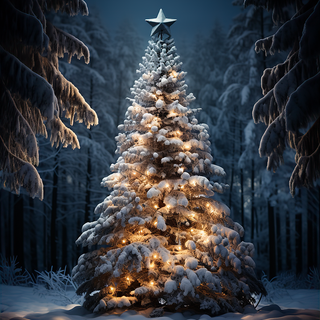 Christmas winter tree wallpaper