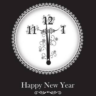 Clock Happy New Year wallpaper