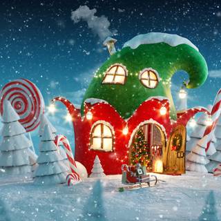 Christmas winter tree wallpaper