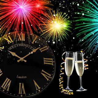 Clock Happy New Year wallpaper