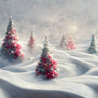 Christmas winter tree wallpaper