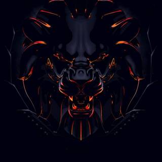 Lion black Android wallpaper
