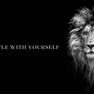 Minimalist lion head wallpaper