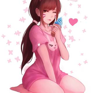 D.Va phone wallpaper