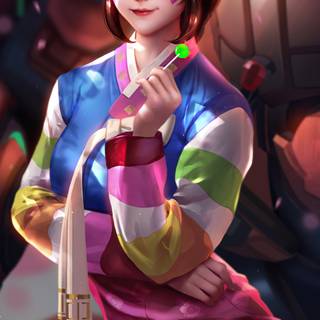 D.Va phone wallpaper