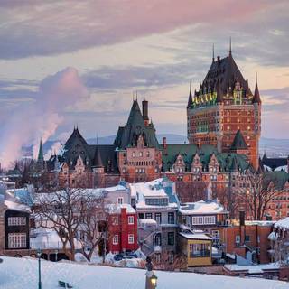 Canada city winter wallpaper