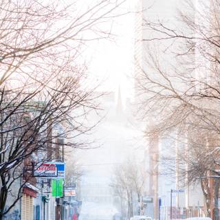 Canada city winter wallpaper