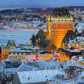 Canada city winter wallpaper