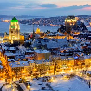 Canada city winter wallpaper