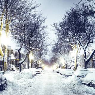 Canada city winter wallpaper