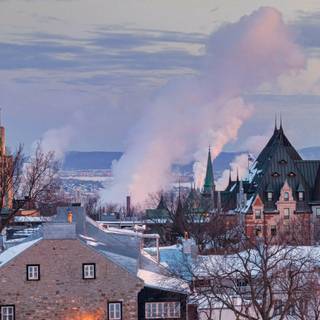 Canada city winter wallpaper