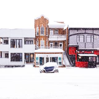 Canada city winter wallpaper