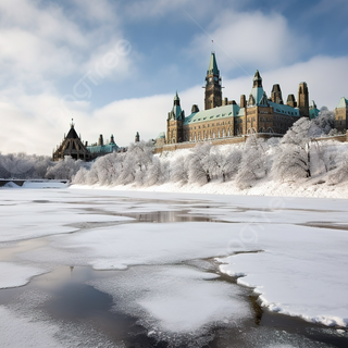 Canada city winter wallpaper