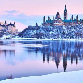 Canada city winter wallpaper