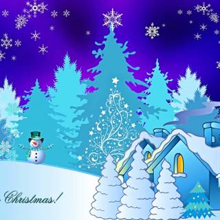 Christmas teal wallpaper