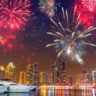 3440x1440 New Year wallpaper