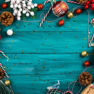 Christmas teal wallpaper