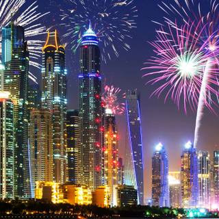 3440x1440 New Year wallpaper