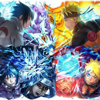 Naruto versus Sasuke wallpaper