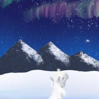 Cute winter horse wallpaper