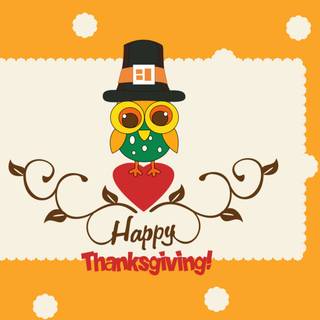 Owls Happy Thanksgiving wallpaper