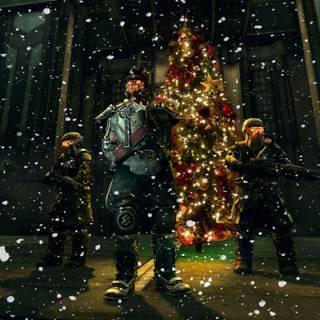 Futuristic Christmas wallpaper