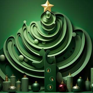 Futuristic Christmas wallpaper