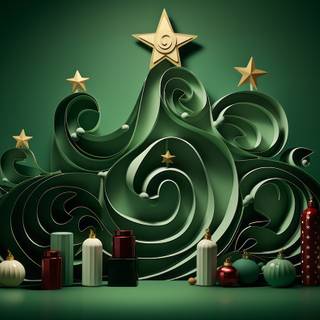 Futuristic Christmas wallpaper