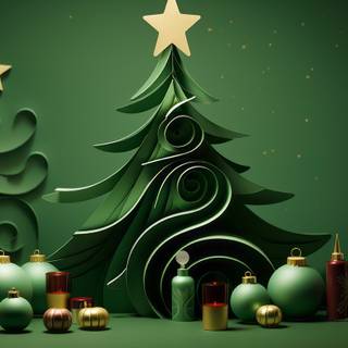 Futuristic Christmas wallpaper