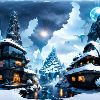 Futuristic Christmas wallpaper