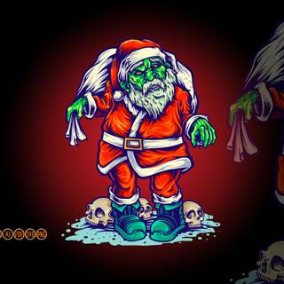 Zombie Christmas wallpaper
