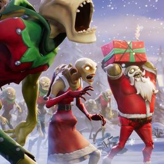 Zombie Christmas wallpaper