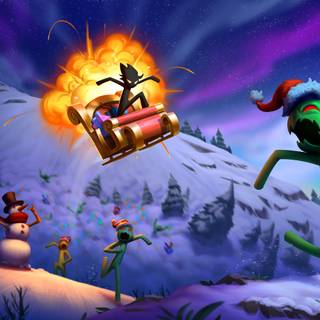 Zombie Christmas wallpaper