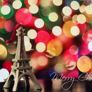 Eiffel Tower Christmas wallpaper