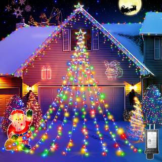 Christmas tree with lights wallpaper