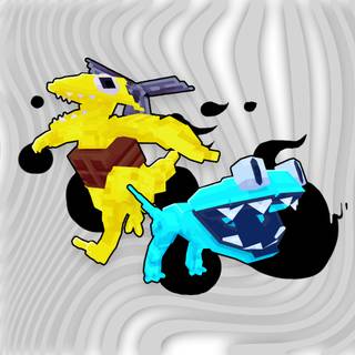 Cyan Rainbow Friends wallpaper