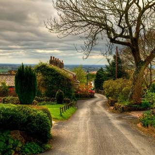 Pretty town wallpaper