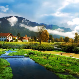 Pretty town wallpaper