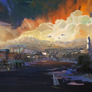 Pretty town wallpaper