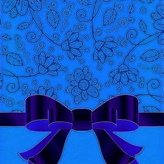 Blue ribbon wallpaper