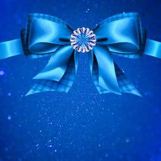 Blue ribbon wallpaper
