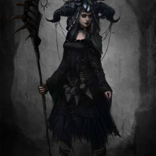 Black witch wallpaper