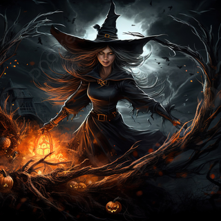 Black witch wallpaper
