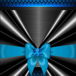 Blue ribbon wallpaper