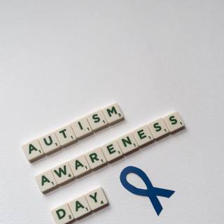 Blue ribbon wallpaper