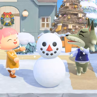 Animal Crossing winter wallpaper